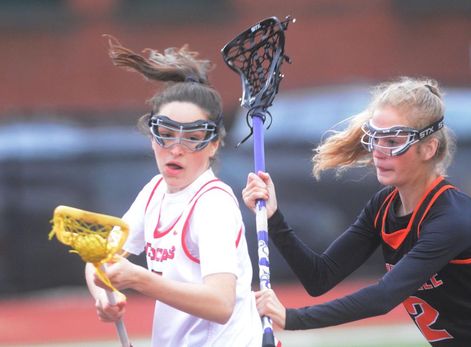 NFA's Molly Page controls the ball during a game against Montville in Norwich.