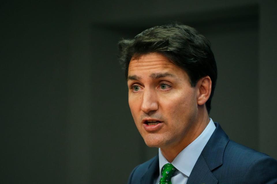 Los fiscales dijeron que Grantham conspiró para asesinar al primer ministro canadiense, Justin Trudeau (AP)