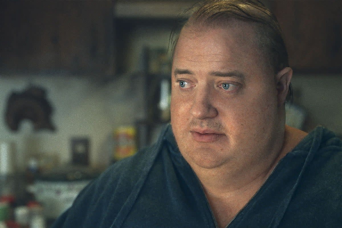 Brendan Fraser plays 43-stone reclusive teacher Charlie in A24 film The Whale (FILM HANDOUT)