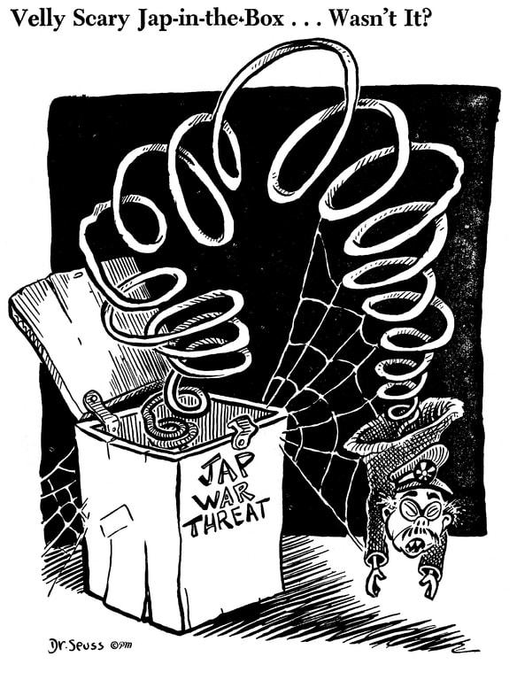 A 1941 political cartoon by Dr. Seuss. (PM Magazine via UC San Diego Library)