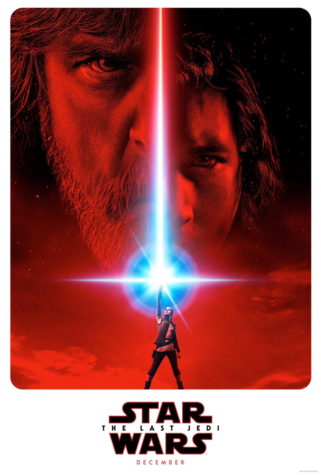 An advance poster for Star Wars: The Last Jedi.