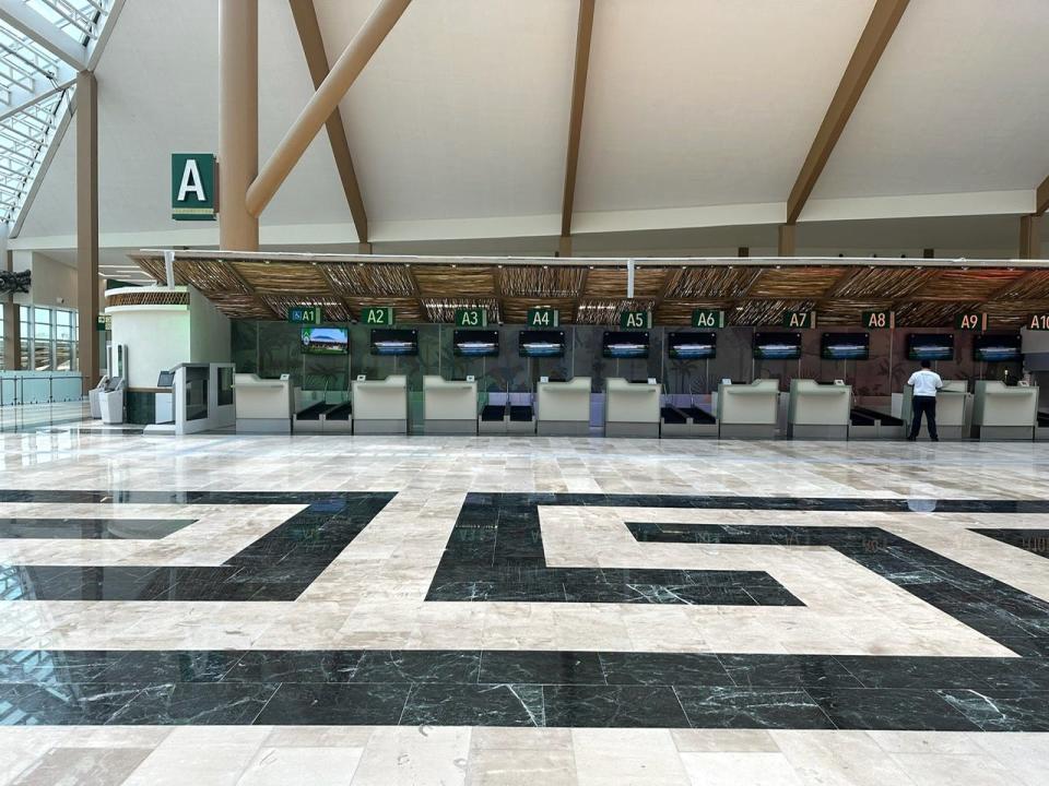 Tulum airport check-in desks