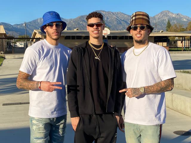 Lonzo Ball Instagram Lonzo, LaMelo, and LiAngelo Ball