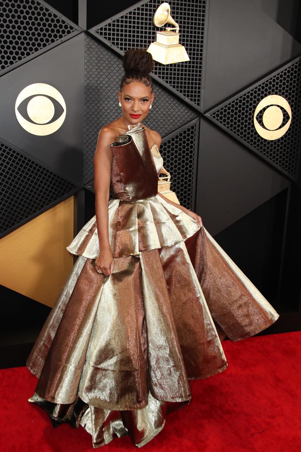 Allison Russell at the 66th Annual Grammy Awards at Crypto.com Arena in Los Angeles on Sunday, Feb. 4, 2024.