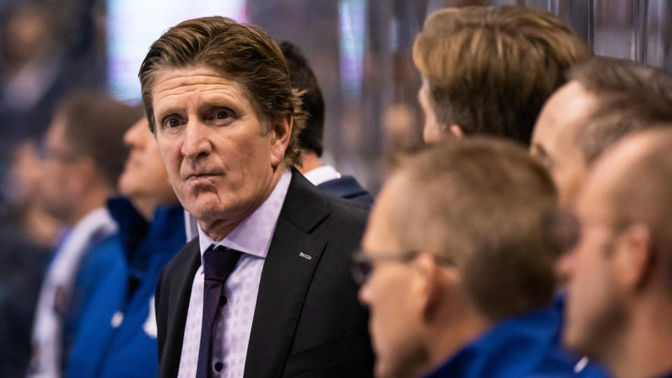 The Mike Babcock hiring has been a disaster from the beginning. (Photo by Kevin Sousa/NHLI via Getty Images)