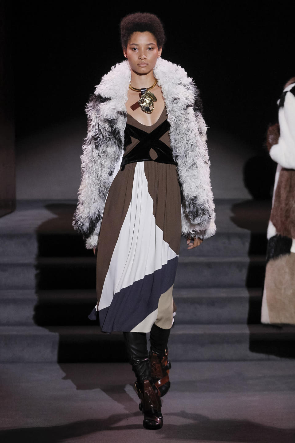 A model walks the runway at Tom Ford’s show at New York Fashion Week on Sept. 7.