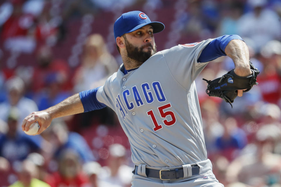 No pitcher appeared in more games during the postseason than the Cubs’ Brandon Morro last year. (AP Photo)