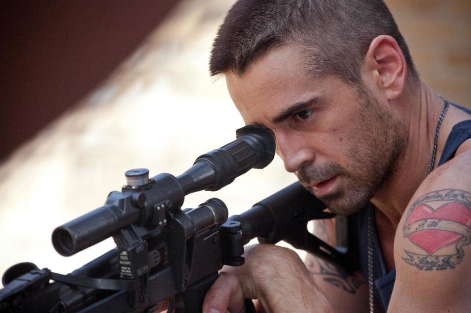 This film image released by FilmDistrict shows Colin Farrell in a scene from "Dead Man Down." (AP Photo/FilmDistrict, John Baer)