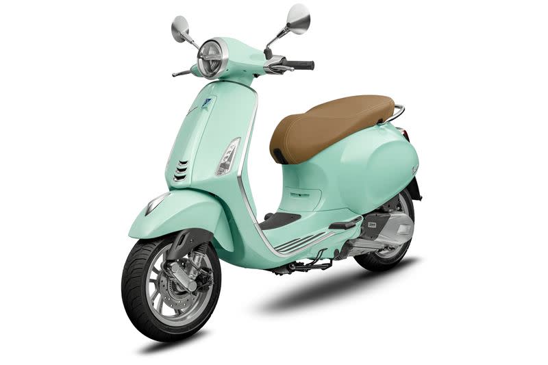 Vespa Primavera的Verde Relax薄荷綠車色耀眼回歸。（圖／Vespa提供）