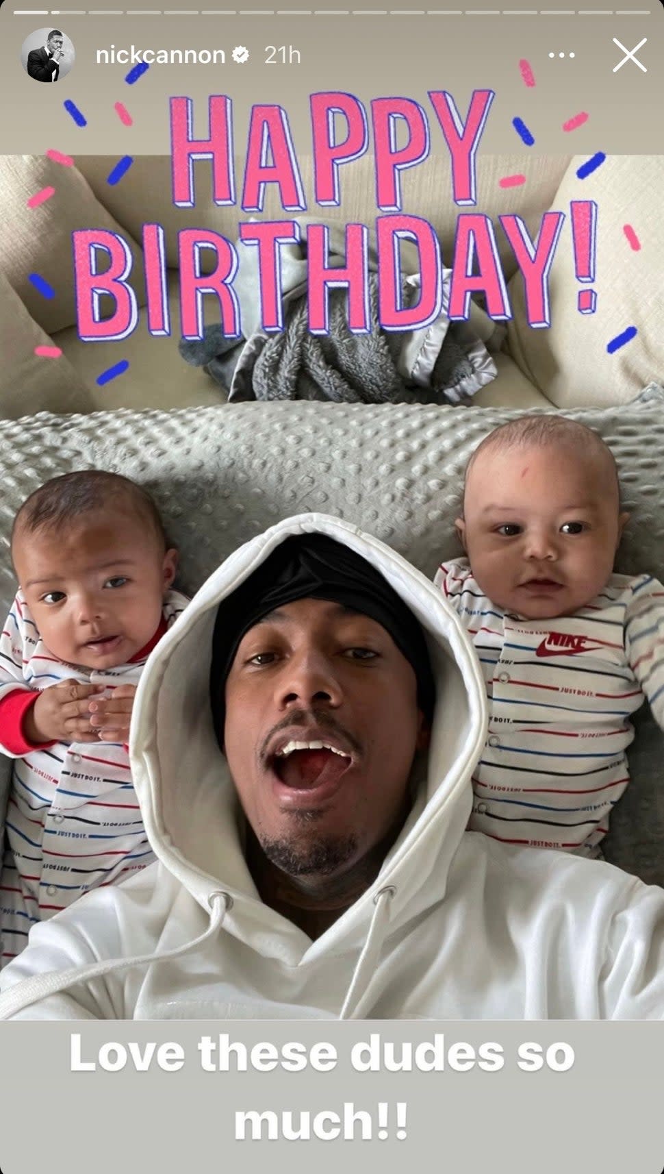 nick cannon zillion zion birthday post