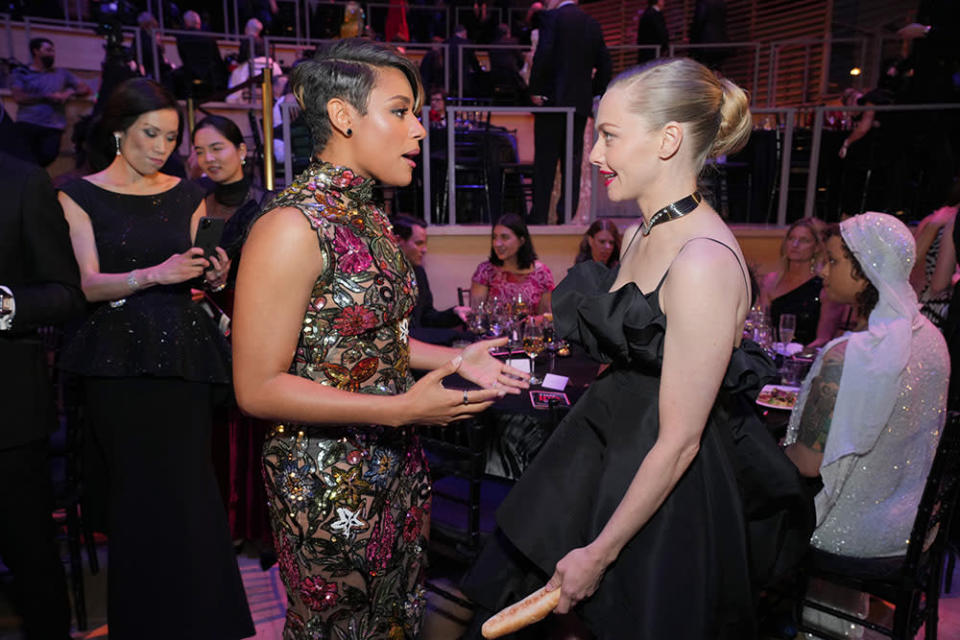 Ariana DeBose and Amanda Seyfried - Credit: Kevin Mazur/Getty Images