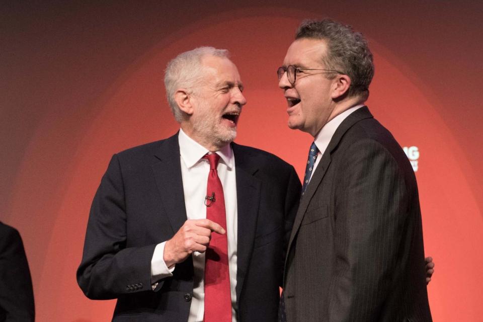 Tom Watson pictured with Jeremy Corbyn (PA)