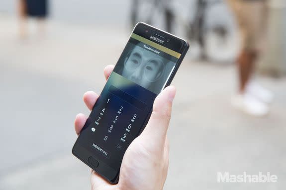 An iris scanner would add another layer of security to your phone.