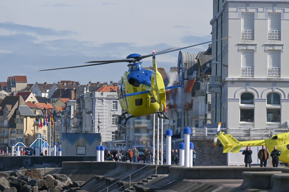 A helicopter assisting near the scene of the tragedy on April 23 (AFP via Getty Images)