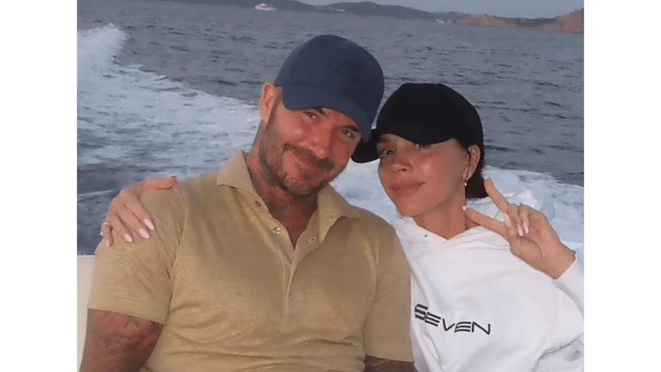 David and Victoria enjoy family holiday