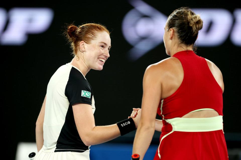 Sabalenka raced to a 6-0 6-1 win (Getty)