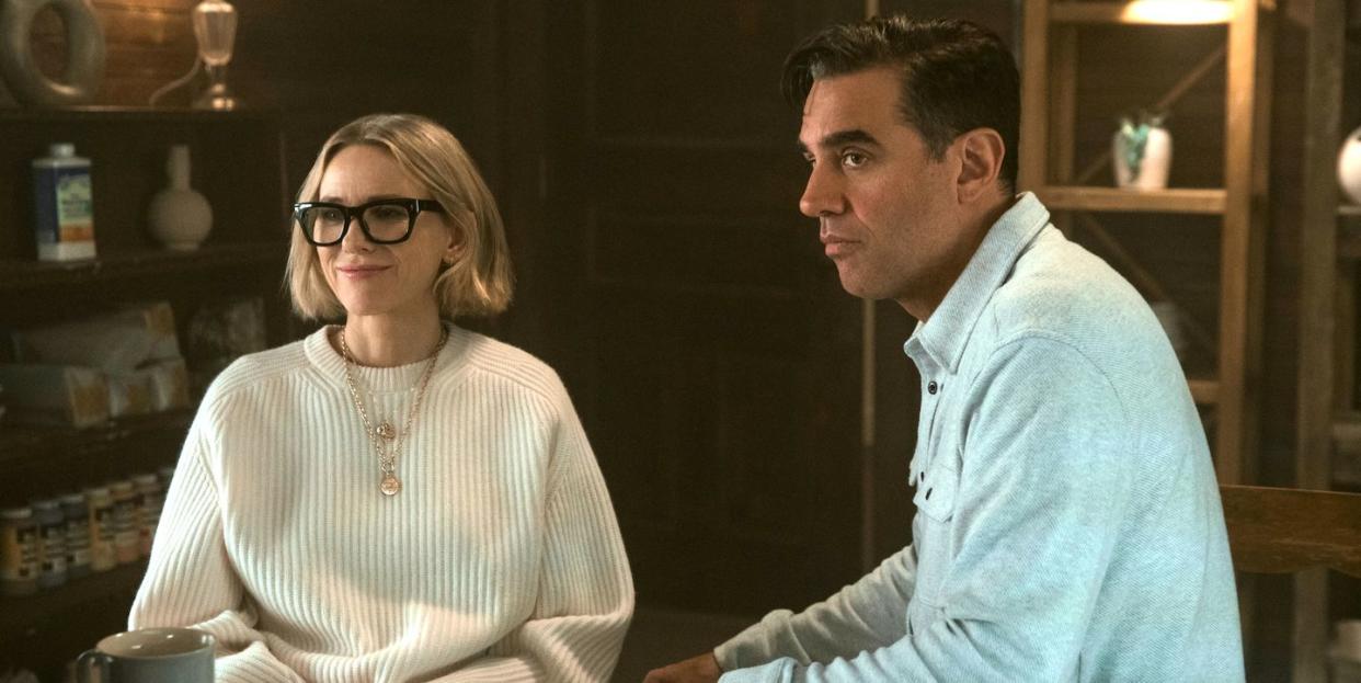 the watcher l to r naomi watts as nora brannock, bobby cannavale as dean brannock in episode 106 of the watcher cr eric liebowitznetflix © 2022