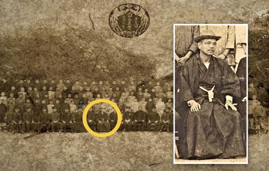 1924年志賀哲太郎過世當年，與學生合影的最後一張畢業照。圖／邱求慧提供