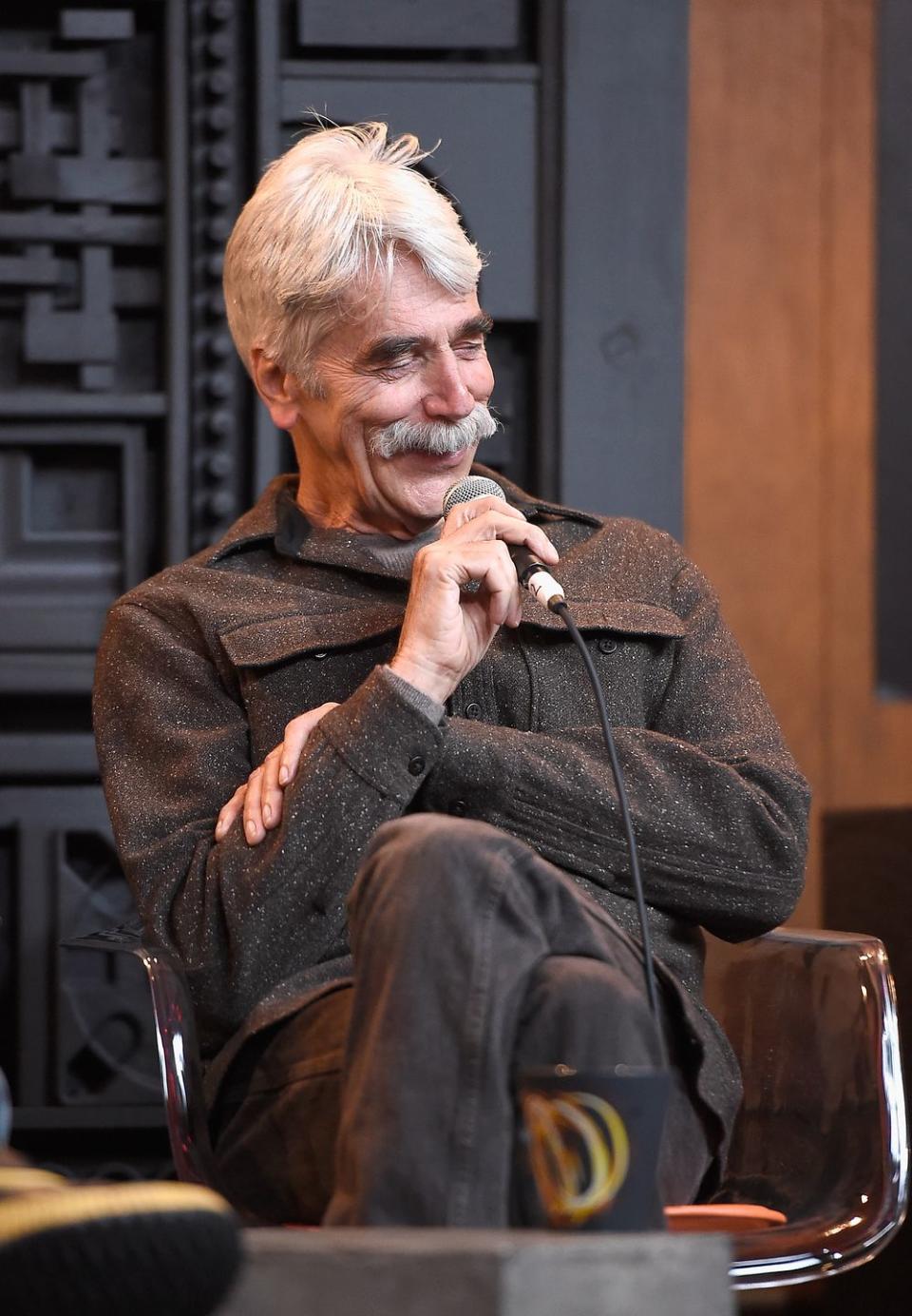 <p>When it comes to men with mustaches, you really can't get more iconic than Sam Elliot. His bushy whiskers have changed shape and color over the years, but even his current gray look commands attention. This is truly a classic in the pantheon of upper lip hair. </p>