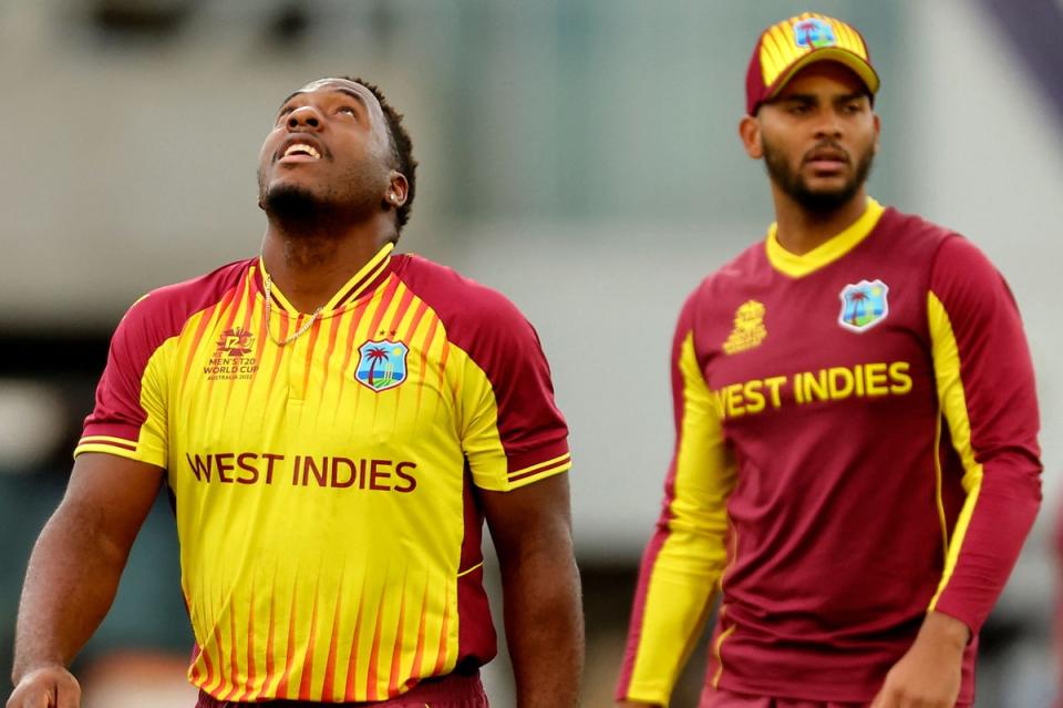 Eliminated: West Indies have failed to reach the Super 12 stage at the T20 World Cup  (AFP via Getty Images)