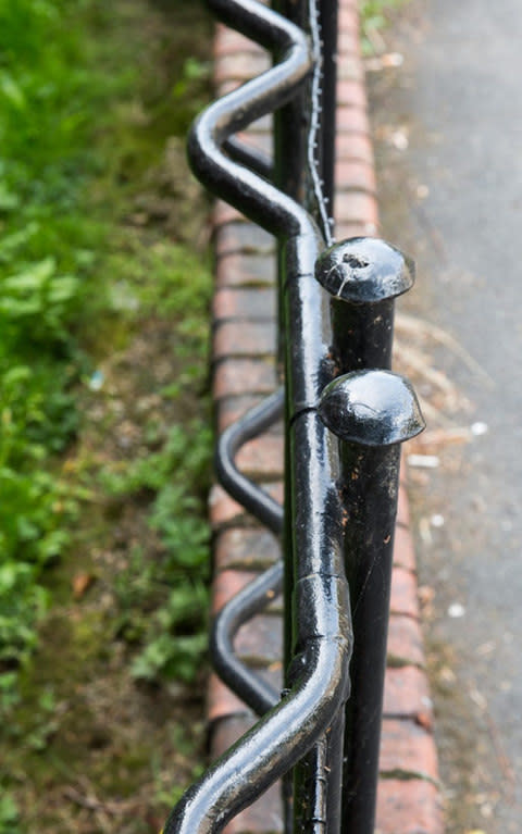 Stretcher railing with kinks for resting them on ground - Credit: Mark Kerrison / Alamy Live News