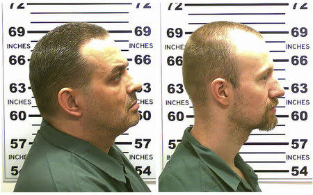 Richard Matt (L) and David Sweat, fellow inmates and both convicted murderers, escaped early Saturday from the Clinton Correctional Facility in Dannemora, New York, police said. REUTERS/New York State Police/Handout
