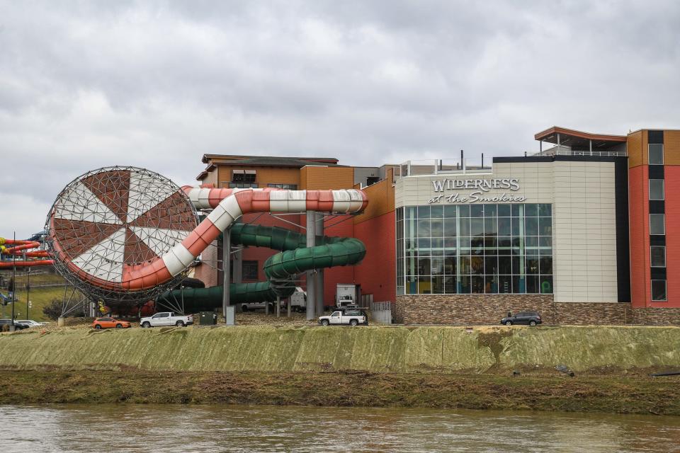 The Wilderness at the Smokies hotel and waterpark is seen in Sevierville, Wednesday, Jan. 10, 2024. The property recently completed a $40 million expansion of the grounds adding 40,000 square feet, the colorful Kaleidoscope Kavern indoor lazy river, and the soon-to-open rooftop pool, Lookout Lagoon.