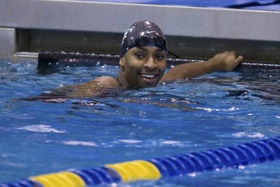 Cullen Jones during the USA Swimming Grand Prix Charlotte Ultraswim in Charlotte, N.C. (Chris Keane / Icon Sportswire via Getty Images)