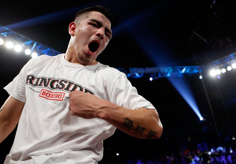 Brandon Rios, pictured at the Mandalay Bay Events Center in Las Vegas, Nevada, on March 30, 2013. Philippine boxing legend Manny Pacquiao will strap on his gloves on a Sunday morning when he takes on Rios in Macau on November 24, as promoters cash in on the lucrative US pay-per-view market