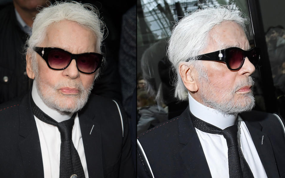 Schluss mit glatt-rasiert! Karl Lagerfeld trägt jetzt Bart. (Bild: Getty images)