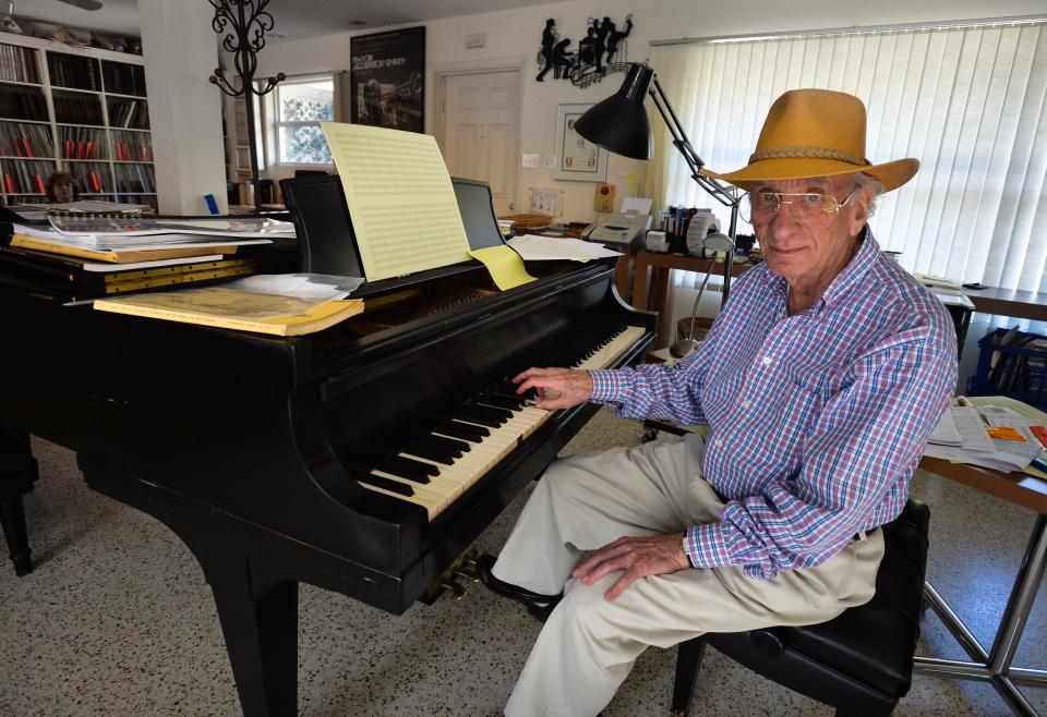 Dick Hyman at his home in Venice in 2017. Hyman will serve as musical director and honoree of this year's Sarasota Jazz Festival.