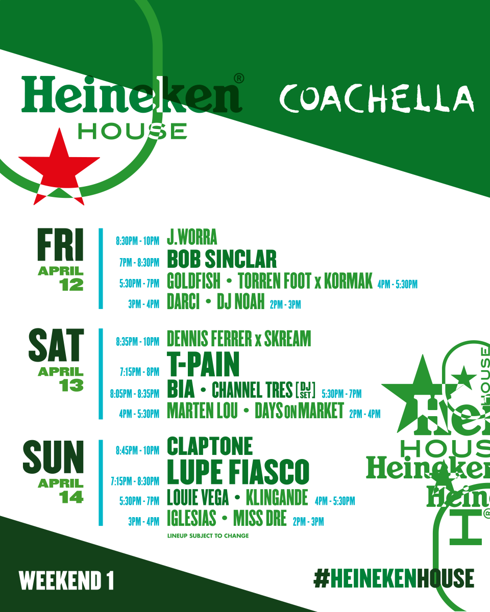 Heineken House Coachella Flyer 2024