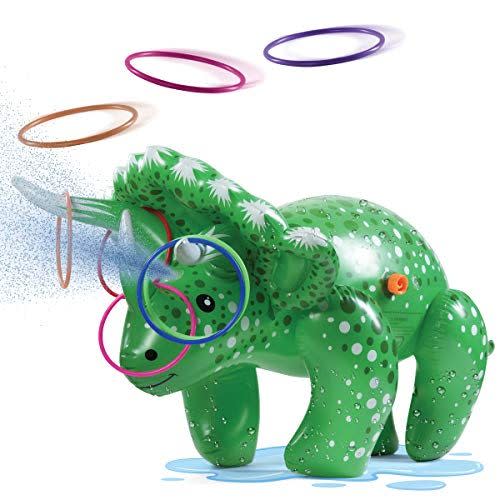 3) Dinosaur Water Sprinkler and Ring Toss