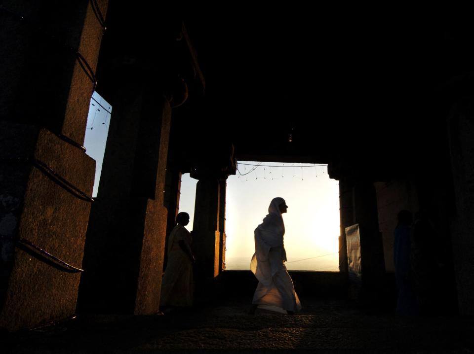Une nonne de l'ordre religieux strict de la confession jaïne en Inde en 2006 (Photo d'illustration). - DIBYANGSHU SARKAR