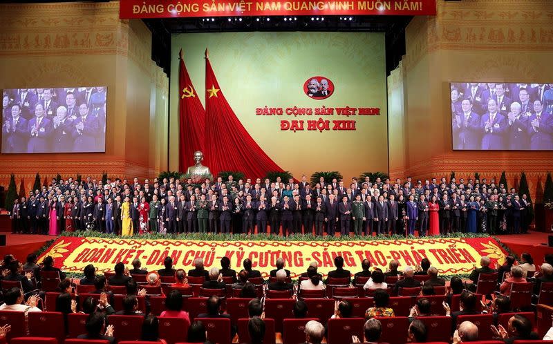 The 13th national congress of the ruing communist party of Vietnam in Hanoi