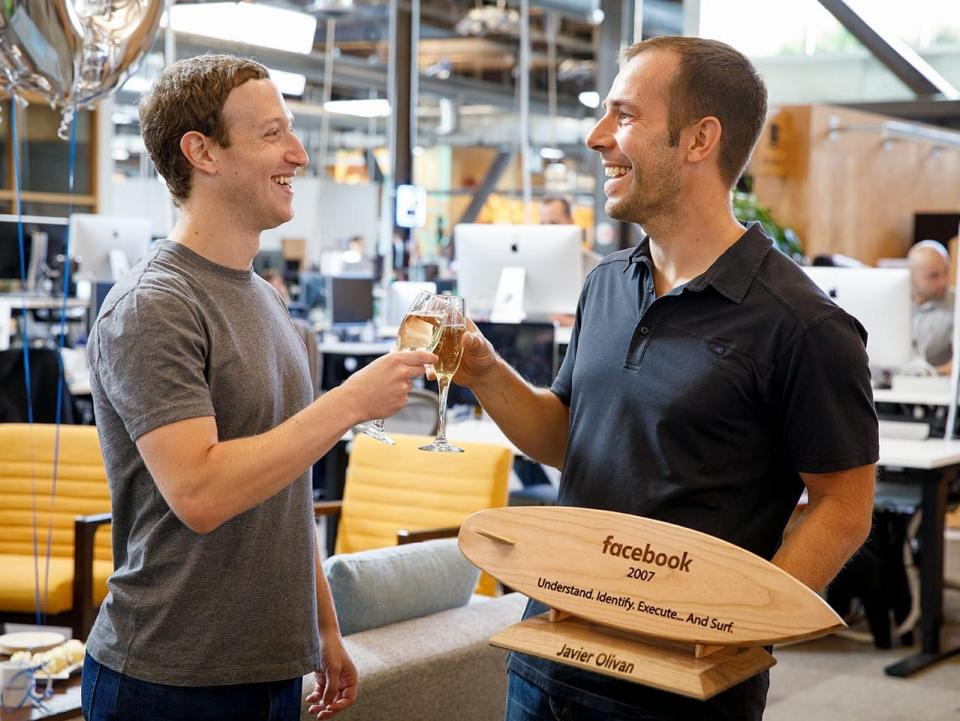 Javier Olivan and Mark Zuckerberg