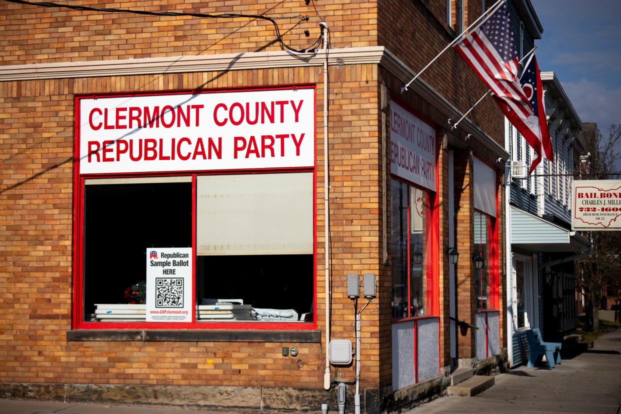 A view of the Clermont County Republican Party building in Batavia, Ohio, on Friday, Feb. 23, 2024.