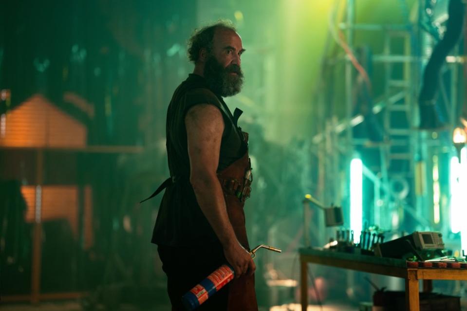 Rory McCann as The Buyer in Knuckles, episode 5, season 1, streaming on Paramount+, 2024. Photo Credit: Luke Varley/Paramount Pictures/Sega/Paramount+.