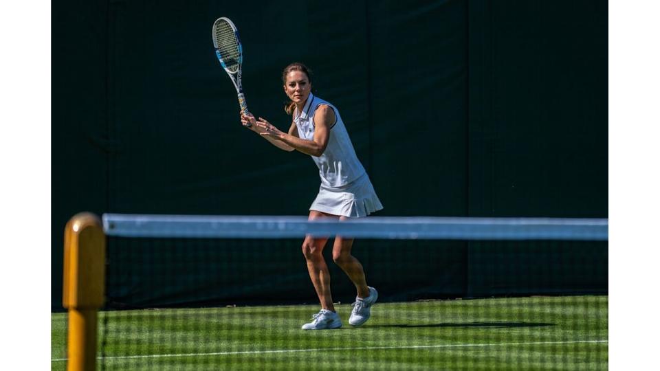 Kate Middleton plays tennis