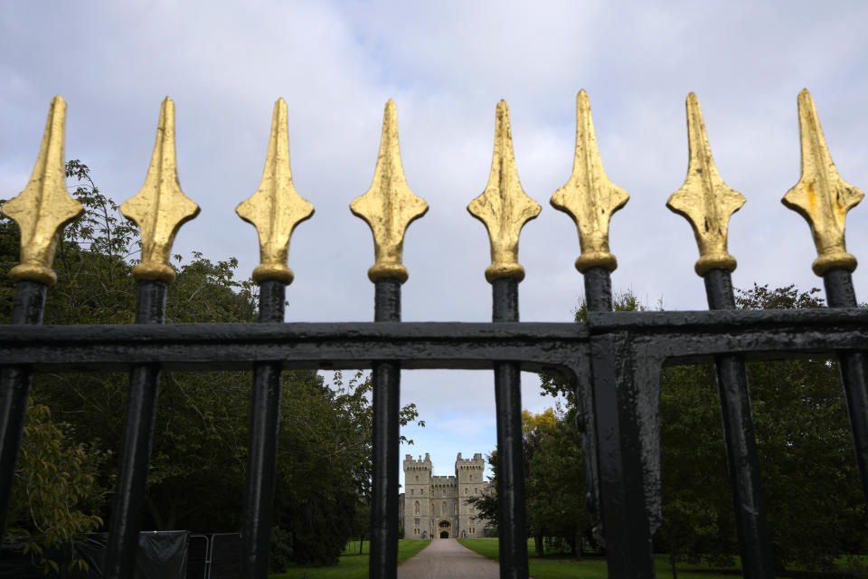 El Castillo de Windsor el viernes 22 de octubre de 2021, en Windsor, Inglaterra. (AP Foto/Kirsty Wigglesworth)