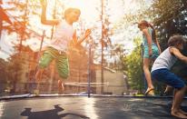 Alan says Trampolines and bouncy castles cause all sorts of injuries: from bumps and bruises through to strains and broken bones. He suggests having one person on the trampoline at a time, put a net or safety bumpers up and think about where you put it.