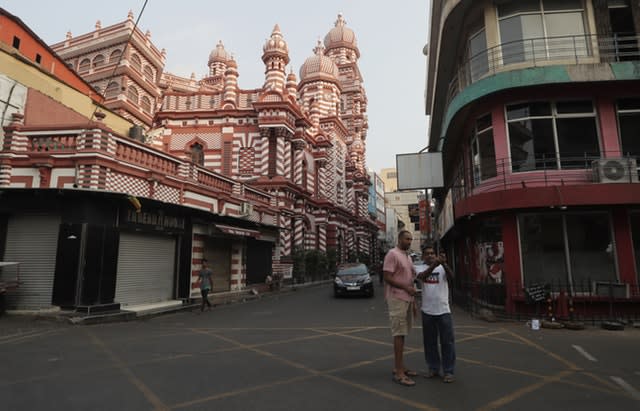 The scene in Sri Lankan capital Colombo