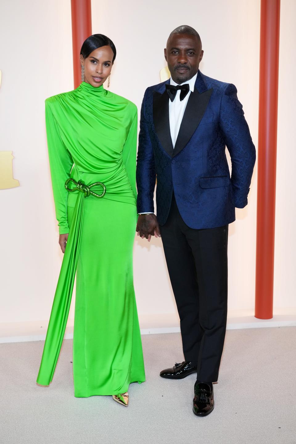 Sabrina Dhowre Elba and Idris Elba attend the 2023 Academy Awards.