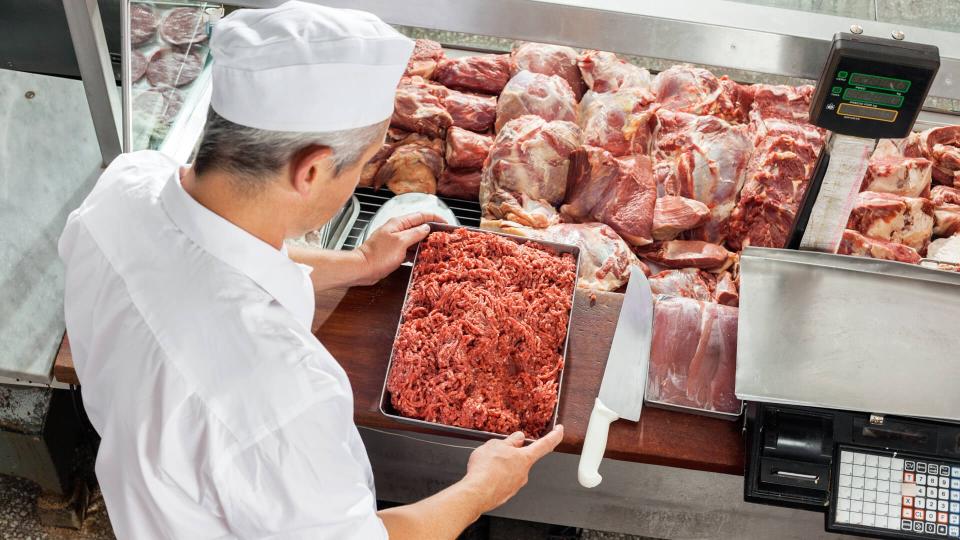 butcher, butcher processing, meat