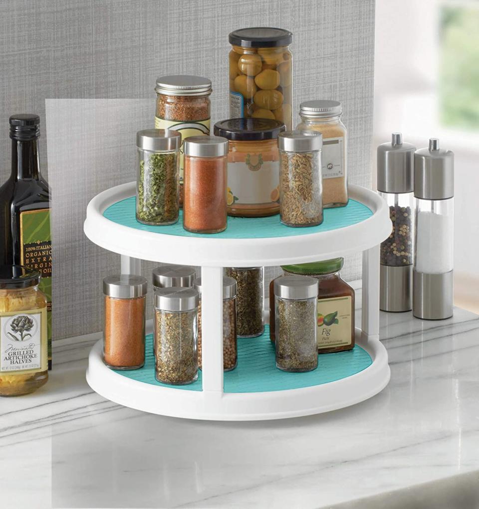 Consider a lazy Susan for spices.