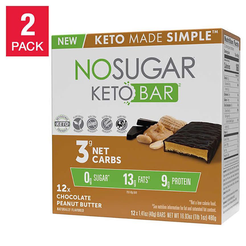 Chocolate Peanut Butter No Sugar Keto Bar