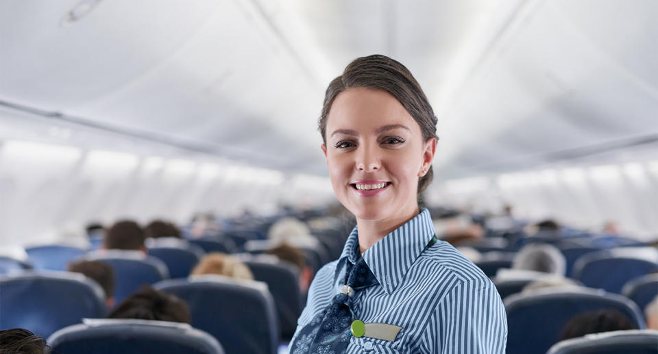 Cabin crew flight attendant. (Getty Images)