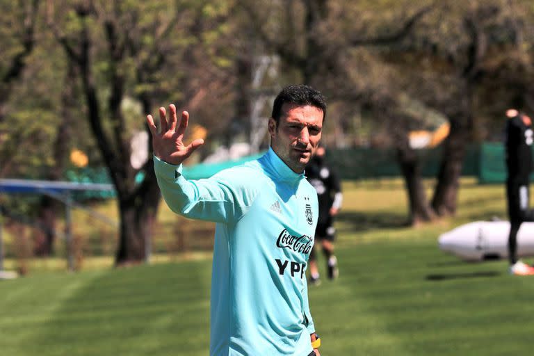 Entrenamiento de la selección en Ezeiza