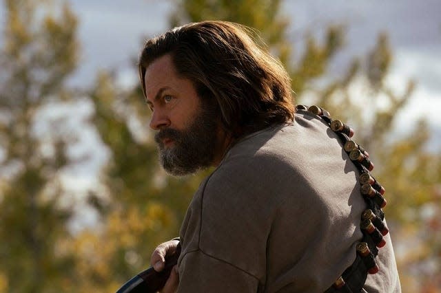 Nick Offerman as survivalist Bill in "The Last of Us."