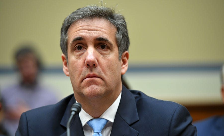 Michael Cohen, former attorney for President Donald Trump, prepares to testify before the House Oversight and Reform Committee on Feb. 27, 2019.